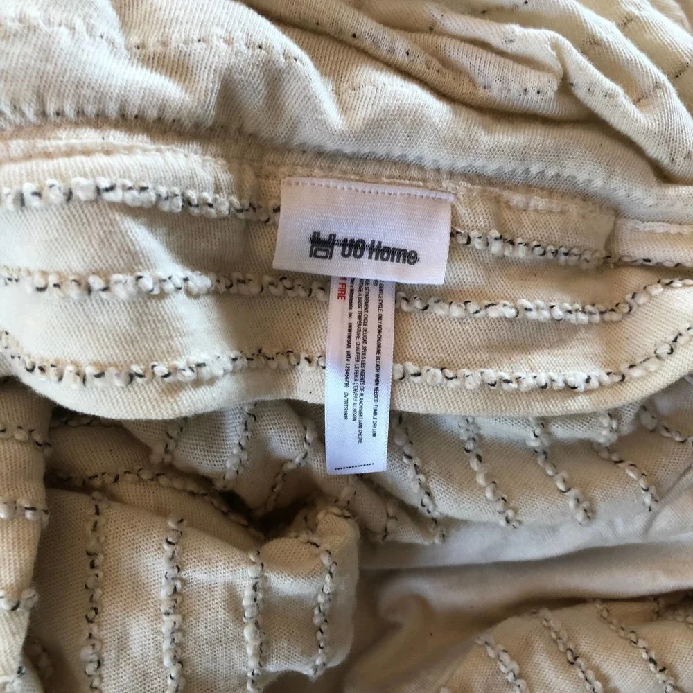 Urban Outfitters Derby Textured Jersey Duvet Cover Twin XL Cream